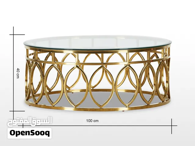 طاولة قهوة بسطح زجاج من هوم سنتر Home Centre Glass Coffee Table