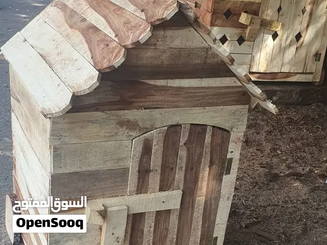 قفص كلب خشب