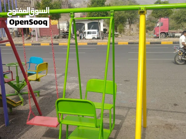 مراجيح وزحاليق اطفال حدائق ومدارس حديد وفيبر جلاس