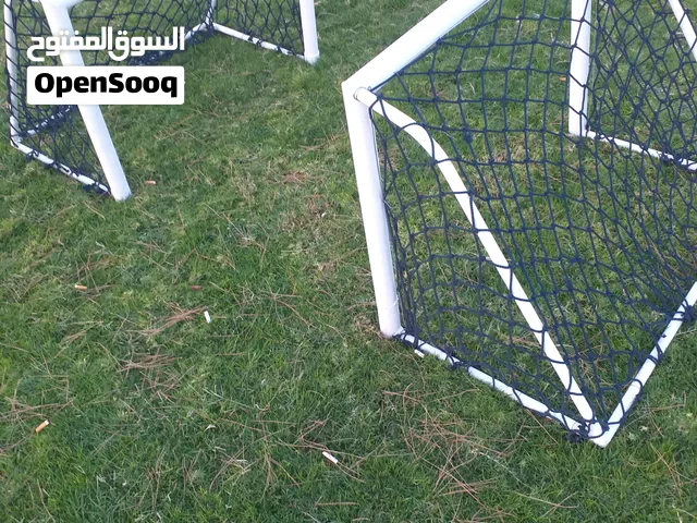 مرمي لكرة القدم حجم صغير مقاس 90x70 حديد بالشباك للملاعب الصغيرة