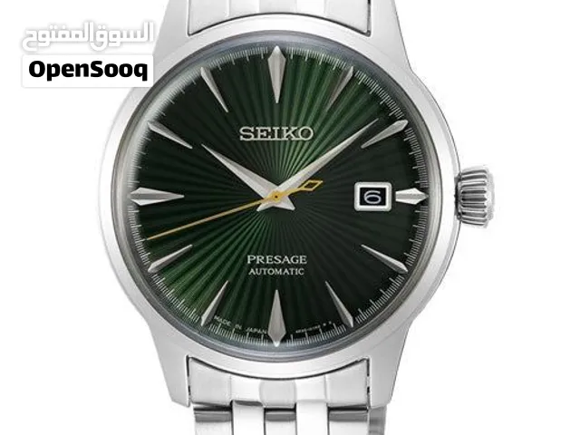 SEIKO PRESAGE GREEN DIAL AUTOMATIC MENS WATCH SRPE15J1
