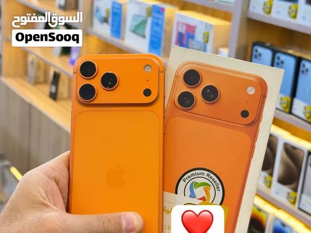 ايفون 17 برو ماكس سيم كرت شرق أوسط ذاكره 256 بطارية 100 ضمان 5 ايام.