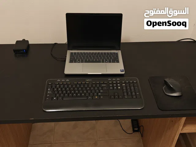 Minimalist Computer Desk with Side Shelves - Excellent Condition (54x24x30) (LxWxH)