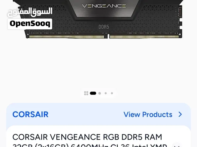 رامات Corsair Vengeance RGB DDR5 32GB 6400MHz CL36 للبيع أو البدل بكرت شاشة