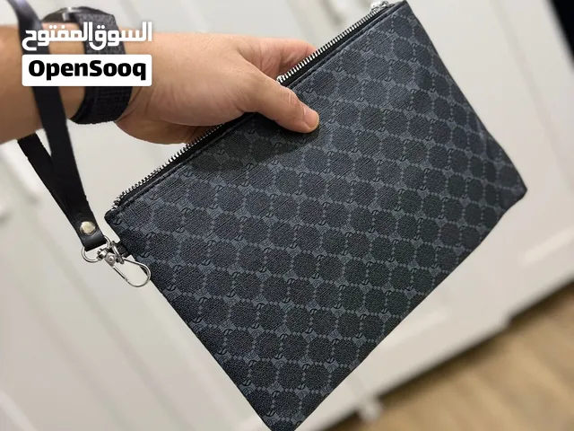 Brand New Men's Monogram Wristlet Clutch / Document Pouch