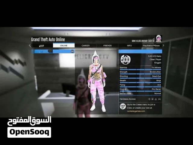 حساب Gta فل تهكير الحساب انشاء قديم معو جميع المعلومات و الشرا ما بقصر معو  الحساب نسخه عاديه 4/5