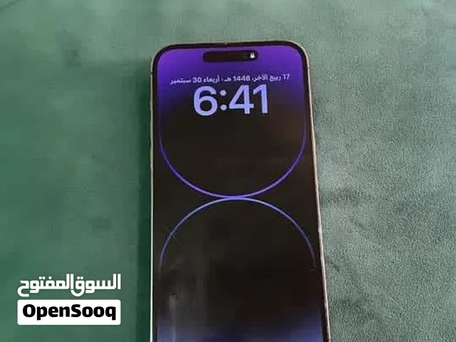ايفون14 برو ماكس 256 جيجا دبل شفره المكان سبها مغير شاشه وبتاريه في شق فالقزاز الخلفي