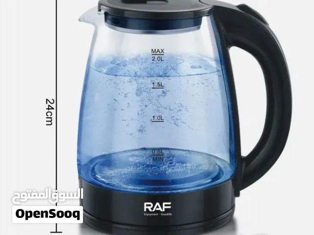 غلاية RAF الكهربائية موديل R.7201B  جهازًا منزليًا بسعة 2 لتر وقوة 1500 واط، مصممًا لغليان الماء بسر