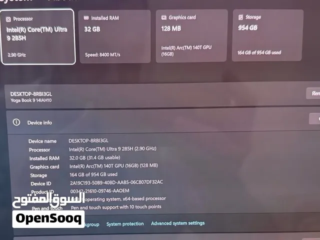 Lenovo Yoga Book9, Core Ultra 9, 32GB, 1TB, 2x14iỊTidal Teal