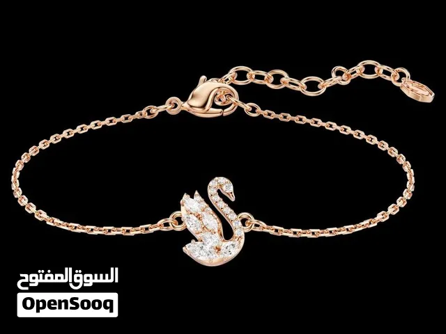 Swarovski Crystal Swan Bracelet - Rose Gold