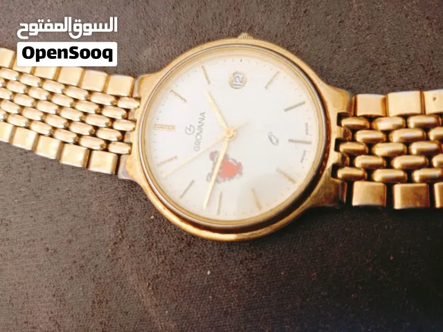 ساعة اصلية تحفه Crovana SWISS MADE مذهب كوارتز