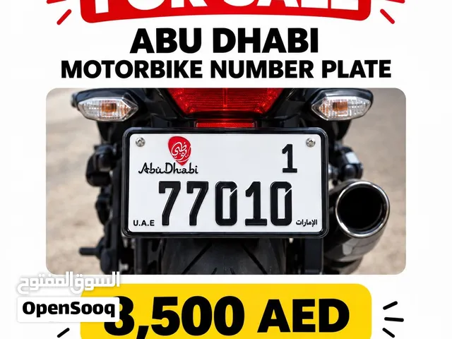 Abu dhabi Motorcycle Plate for Sale