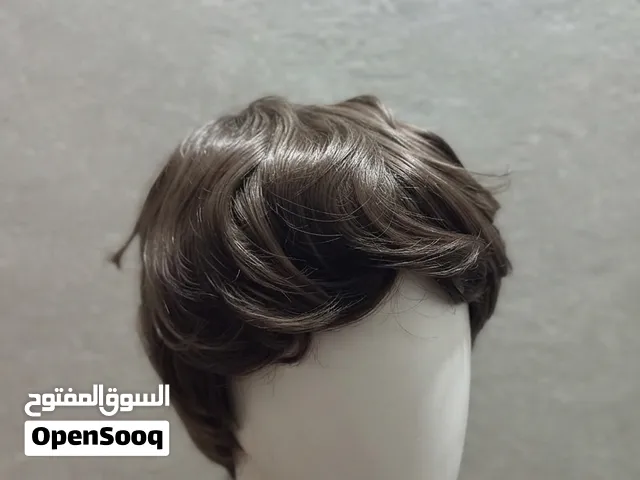 باروكة شعر بني ناعم صناعي عالي الجودة - جديدة