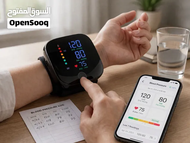 جهاز قياس ضغط الدم الإلكتروني للمعصه