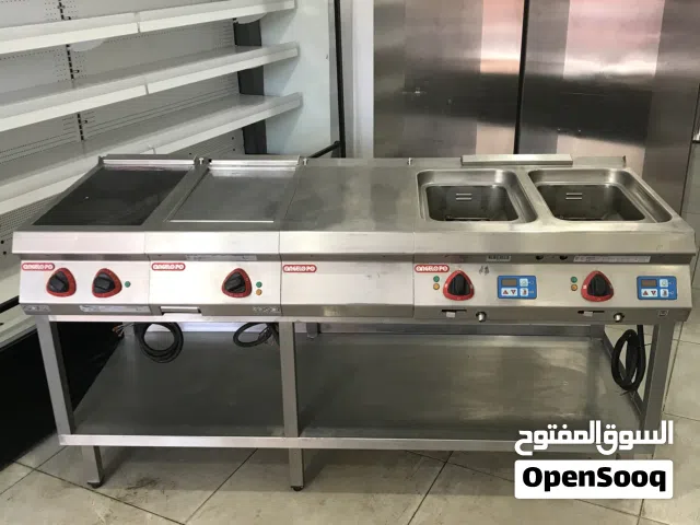 خط معدات مطعم  قطه واحده تحتوى على قلايه وجريل وبوتاجاز  angelopo Italy