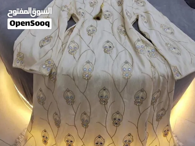 عباية استقبال كتان قطن بيور