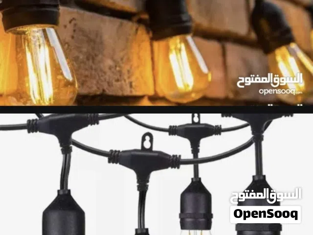 سلسلة لمبات كبيرة زجاجيةLED بالكهرباء ثلاثي الابعاد خارجية للمنزل المتر500بيسة ووتوفر نوعية بالطاقة