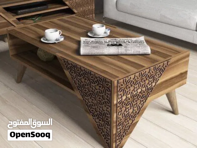 طاولات نص خشب كواليتي عالي الجودة خشب زان ملبس قشرة فركيه