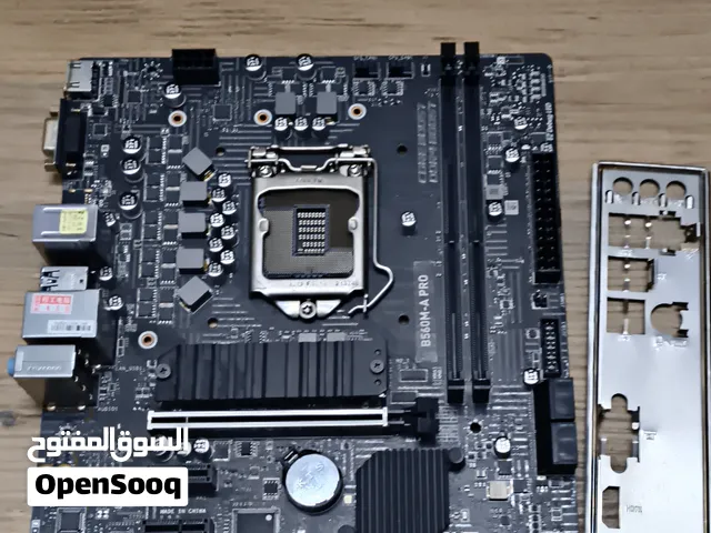 مذربورد جيل 10 و 11 لوحة ام سلام عليكم ورحمة الله وبركاته  مذربورد نضافة 90% ضمان اسبوعين  MSI B560M