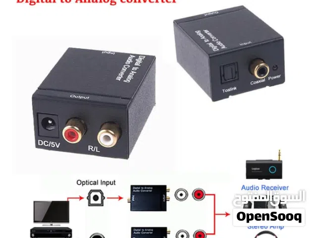 Digital to analog audio converter Toslink coaxial RCA