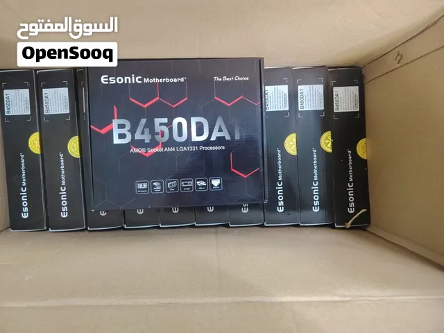مذربورد B450 جديد للبيع، ضمان 3 أشهر، يدعم جميع المعالجات AMD4 Ryzen