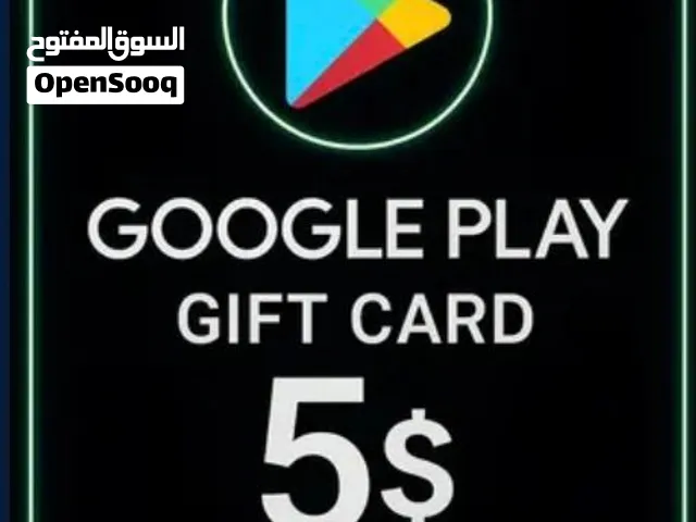 بطاقه جوجل بلاي امريكي فئة 5 دولار اقل سعر بالمملكه