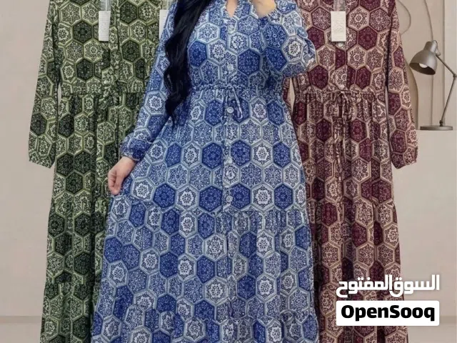 فستان فستان دبل كلوش   خامة كشمير مشجر ثقيل اصلي  قياسات من 2xl  لحد6xl