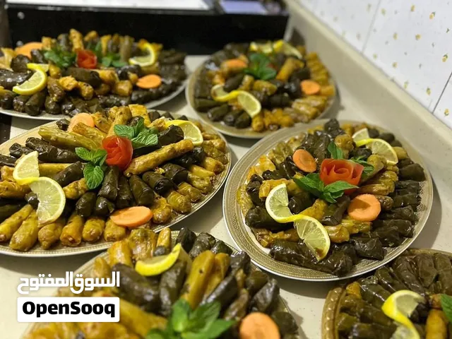 ورق عنب وملفوف والاكل السوري وبوفية مفتوح