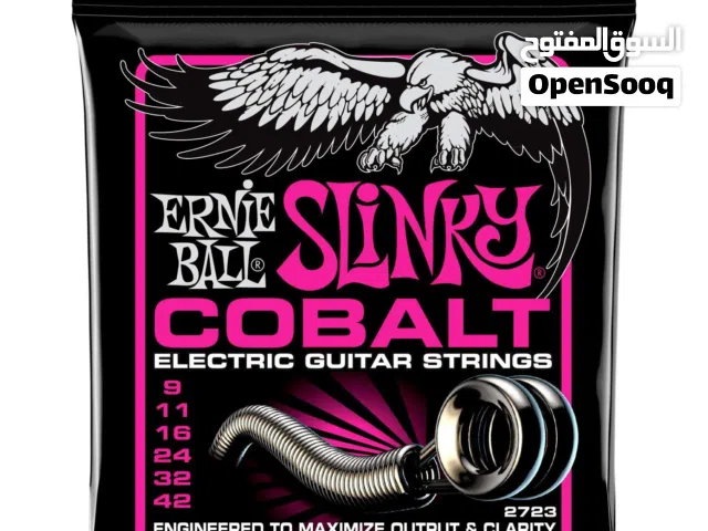 اوتار جيتار الكترك – Ernie Ball Super Slinky Cobalt Electric Guitar Strings 9-42