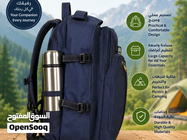 Half-padded backpack, ideal for camping trips. حقيبة ظهر نصف مبطنة مثالية لرحلات التخييم