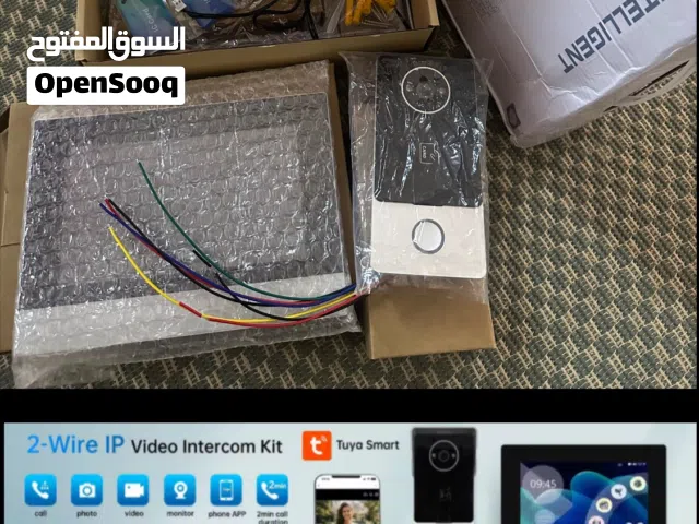 جرس ذكي طقم إنتركوم من المنيوم التركيب سهل بسلكين للتبديل على تمديدات الجرس القديمة يدعم Tuya