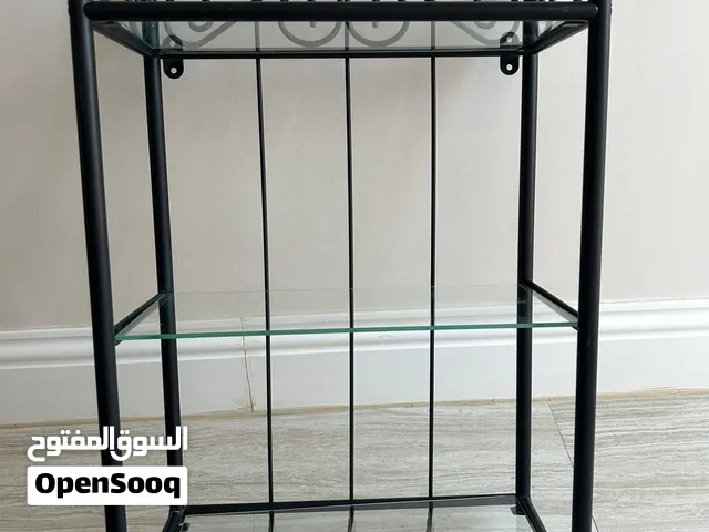 رف حديد مع زجاج _ثلاث ادوار