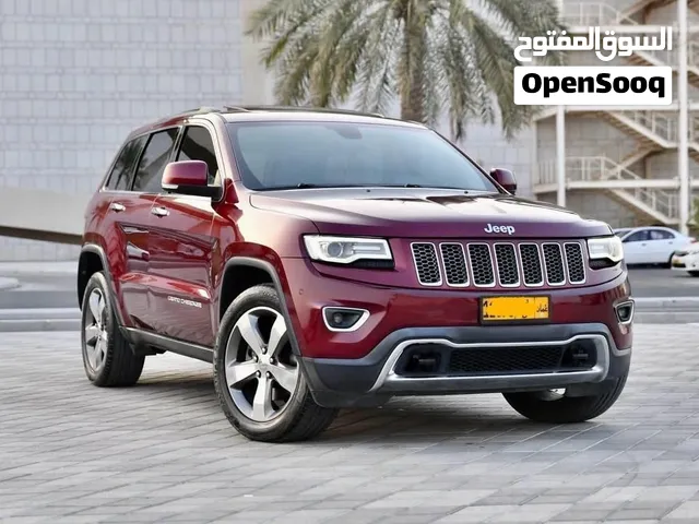 جيب جراند شيروكى 2016 لون أحمر مواصفات أمريكية وأس يو في مستعملة