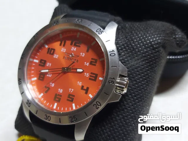 Invicta Mens Sport Watch with Vibrant Orange Dial