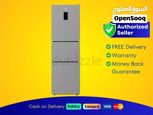 Beko 340L 3 Door Refrigerator