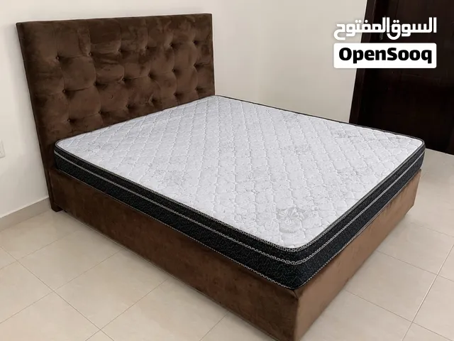 Chocolaty Brown Velvet Bed 200cm x 150cm for Sale, without Mattress in good condition