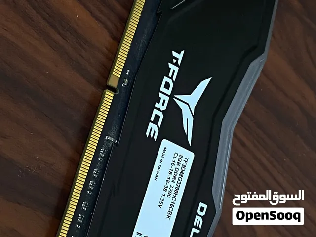 رام T-Force Delta RGB 8GB DDR4 3200MHz بحالة ممتازة