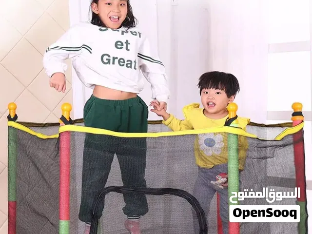 الترامبولين النطاط الحجم الوسط،زمبركات حديد قوية،يتسع لغاية4 أطفال،الحجم140سم*120سم