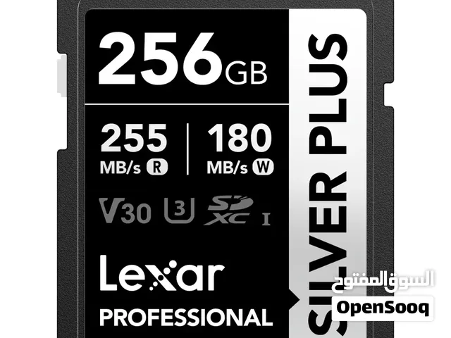ذاكرة تخزين Lexar 256GB Professional Silver Plus UHS-I SDXC Memory Card (255 MB/s)