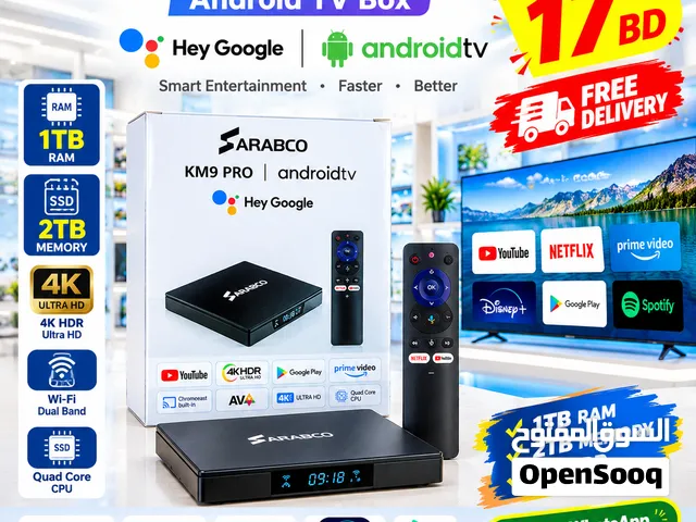 ARABCO KM9 PRO Android TV Box YouTube Netflix Call WhatsApp