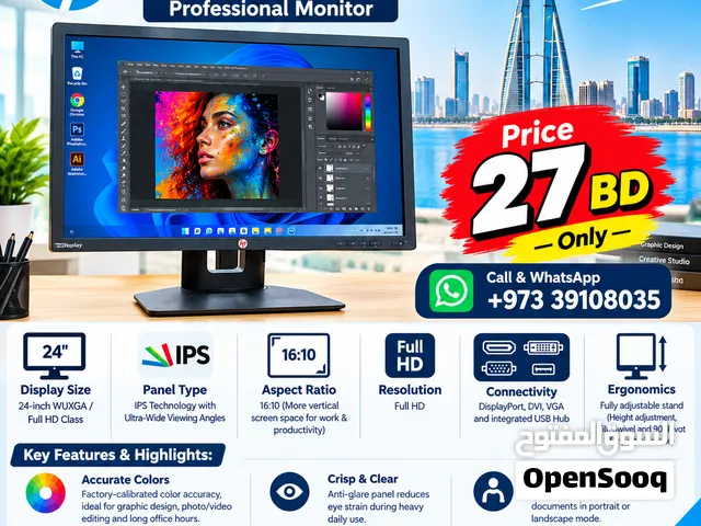 HP Z Display Z24i IPS Gen 2 Panel  24 Full HD Professional Monitor – 27 BD