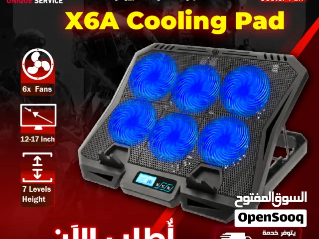 مراوح وتبريد مروحة تبريد قاعده مراوح لابتوب تاب لشاشات 12 إنش لـ 17 إنش X6A Gaming Cooling Pad