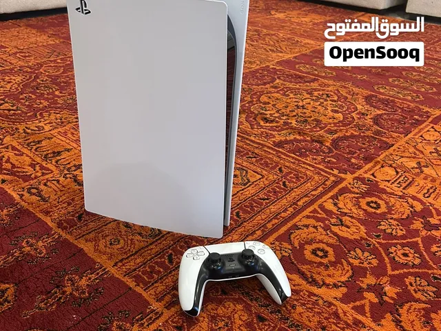A PS5 with controller from