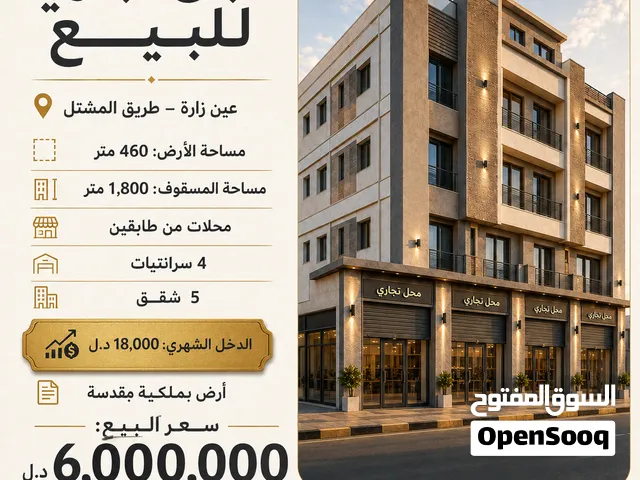 مبنى استثماري وتجاري للبيع في طريق المشتل عين زارة بدخل شهري ممتاز