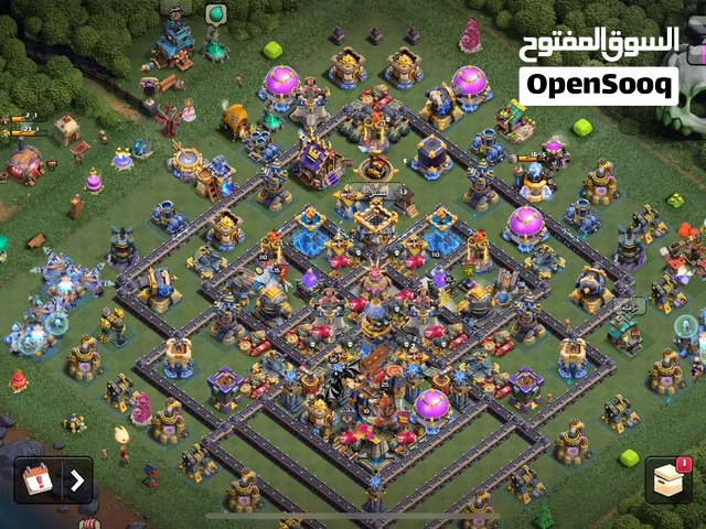 حساب كلاش اوف كلانس تاون 18 ماكس 10 الف جوهره