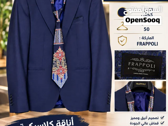 جاكيت رسمي ماركة FRAPOLLI قياس 50 بسعر 40$ مع كرافات