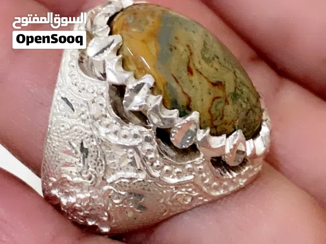 فخامة الجزع اليماني الأنسي خاتم ملكي عالي الفخامة