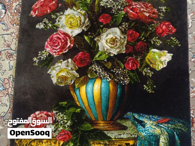 سجادة حريرية مصوّرة منسوجة يدوياً 60×80