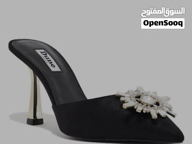 Dune London Calise Di Black Flared Heel