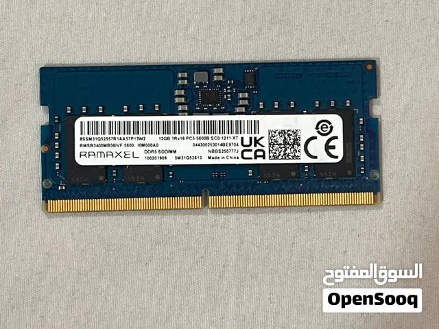 Ramaxel 12GB DDR5 4800MHz SO-DIMM Laptop RAM (RMSB3400KB06IVF-4800 / BSSM31M78254R1AA47K0VKT)